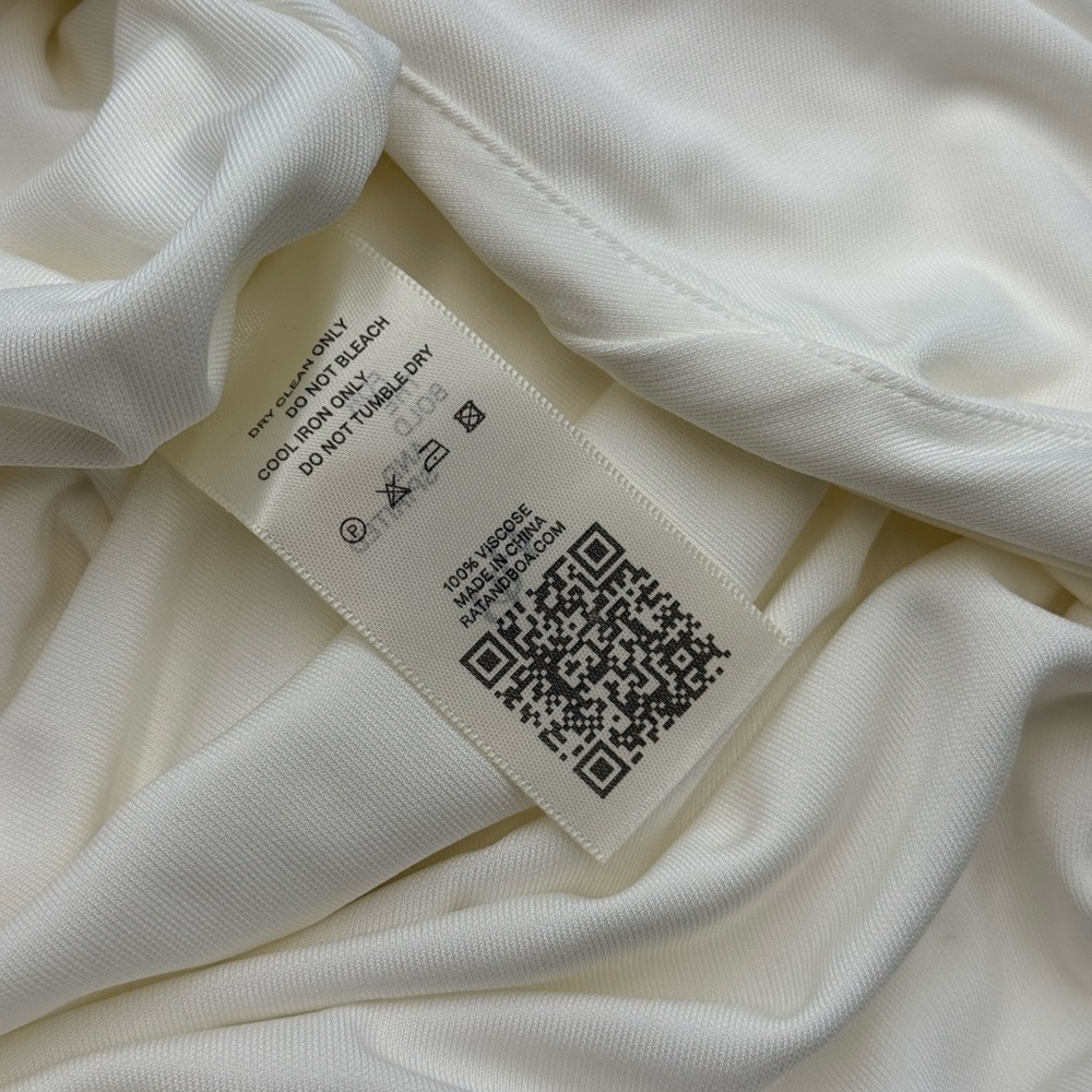 🆕 RAT & BOA 🧿 NWOT Amora Back Draped Jersey Dress, White - Sz M - Picture 16 of 16